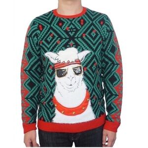 Jolly Sweaters Jingle Bell Llama Ugly Christmas Sweater